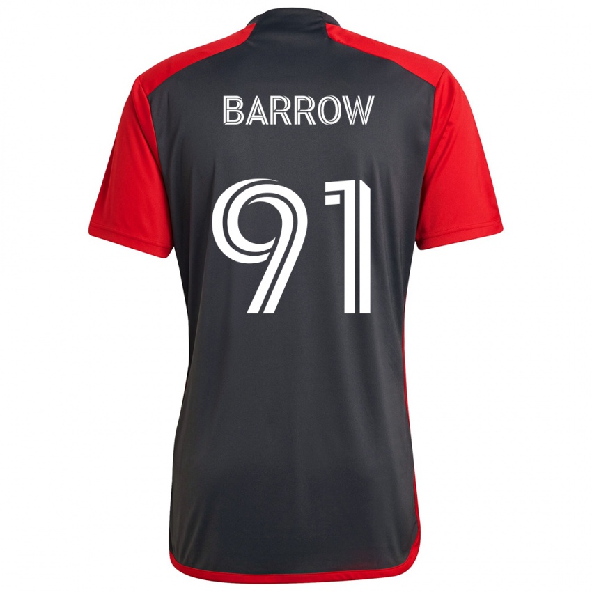 Hombre Camiseta Dékwon Barrow #91 Rojo Grayn 1ª Equipación 2024/25 La Camisa Chile