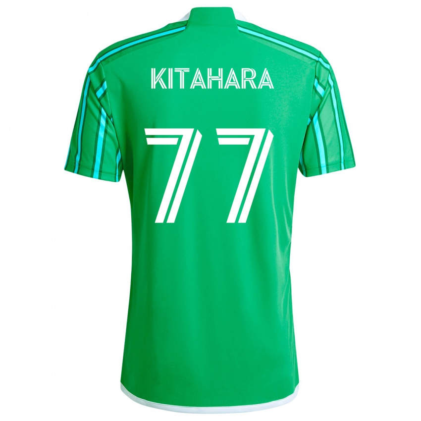 Hombre Camiseta Sota Kitahara #77 Verde Blanco 1ª Equipación 2024/25 La Camisa Chile