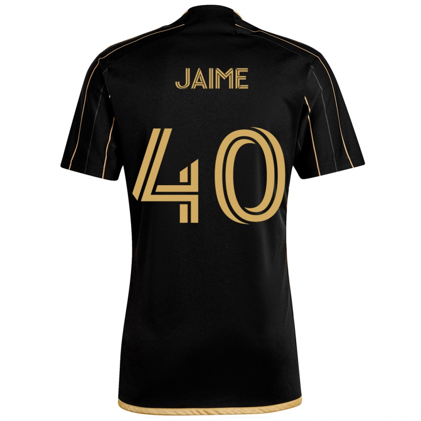 Hombre Camiseta Christopher Jaime #40 Oro Negro 1ª Equipación 2024/25 La Camisa Chile