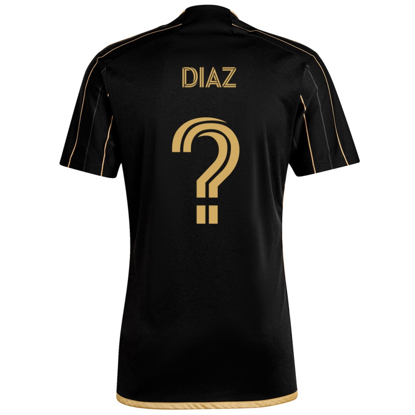 Hombre Camiseta Christian Díaz #0 Oro Negro 1ª Equipación 2024/25 La Camisa Chile