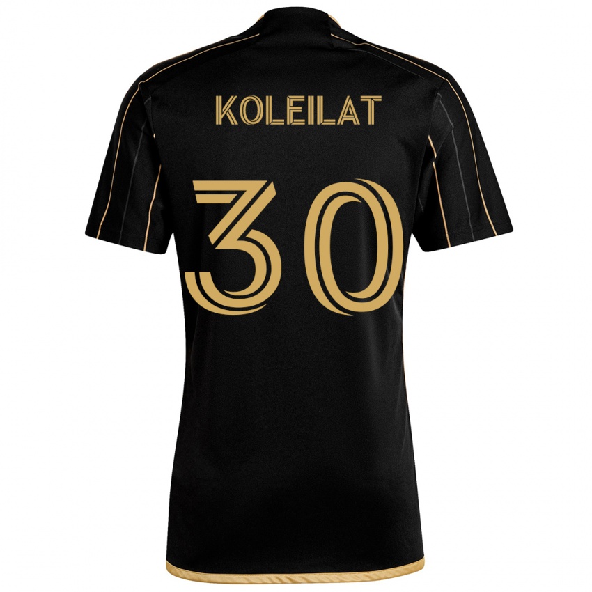 Hombre Camiseta Jassem Koleilat #30 Oro Negro 1ª Equipación 2024/25 La Camisa Chile