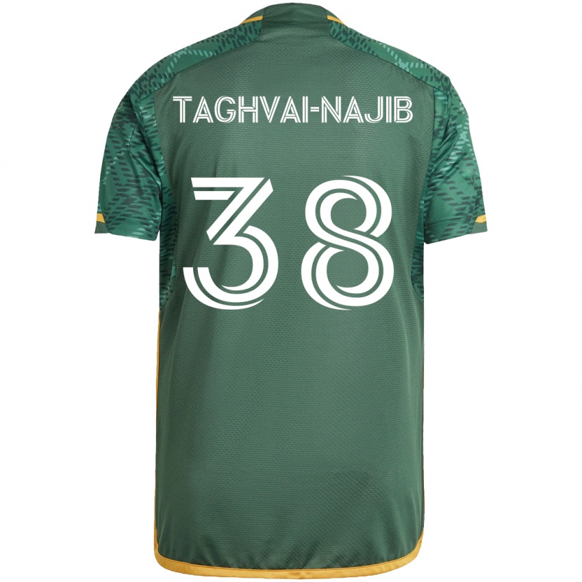 Hombre Camiseta Braxton Taghvai-Najib #38 Verde Naranja 1ª Equipación 2024/25 La Camisa Chile