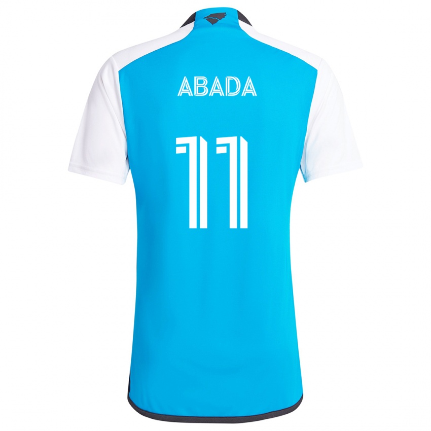 Hombre Camiseta Liel Abada #11 Azul Blanco 1ª Equipación 2024/25 La Camisa Chile