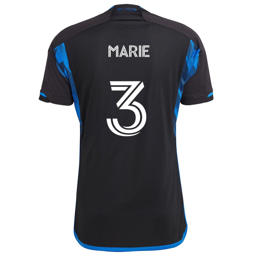 Hombre Camiseta Paul Marie #3 Azul Negro 1ª Equipación 2024/25 La Camisa Chile