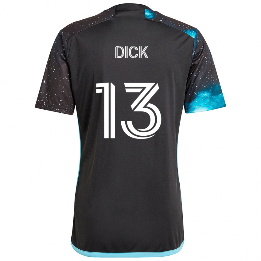 Hombre Camiseta Eric Dick #13 Azul Negro 1ª Equipación 2024/25 La Camisa Chile