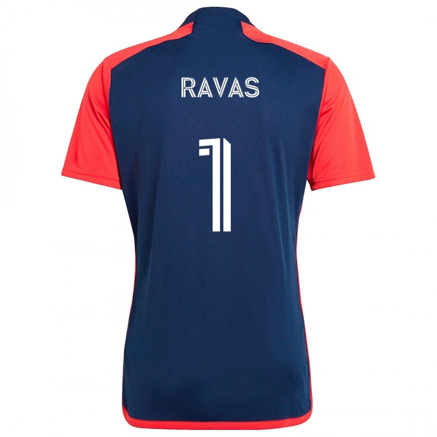 Hombre Camiseta Henrich Ravas #1 Azul Rojo 1ª Equipación 2024/25 La Camisa Chile