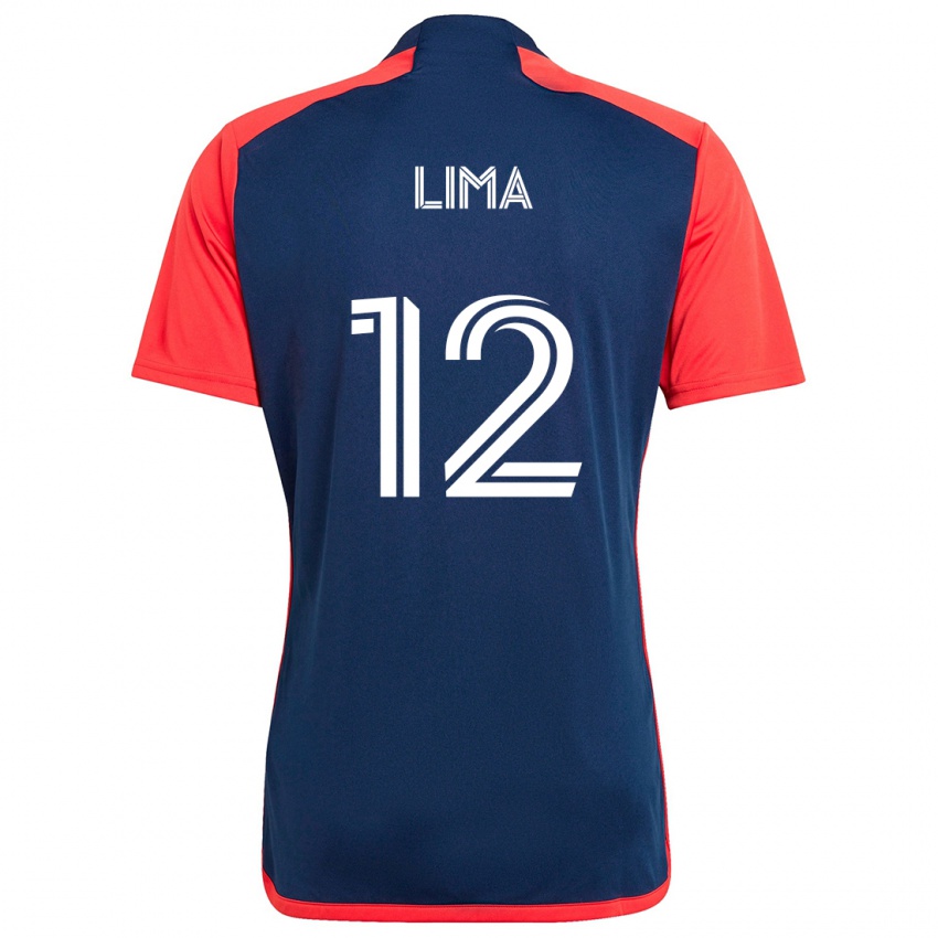 Hombre Camiseta Nick Lima #12 Azul Rojo 1ª Equipación 2024/25 La Camisa Chile