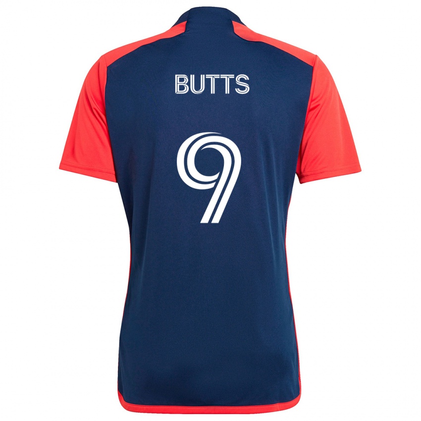 Hombre Camiseta Liam Butts #9 Azul Rojo 1ª Equipación 2024/25 La Camisa Chile