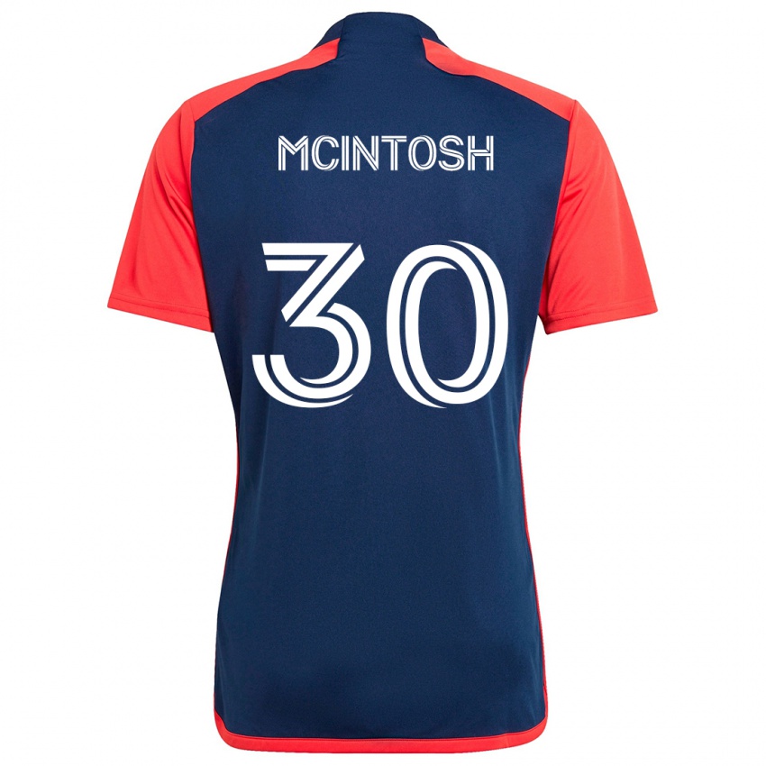 Hombre Camiseta Damario Mcintosh #30 Azul Rojo 1ª Equipación 2024/25 La Camisa Chile