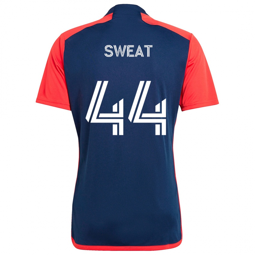 Hombre Camiseta Ben Sweat #44 Azul Rojo 1ª Equipación 2024/25 La Camisa Chile