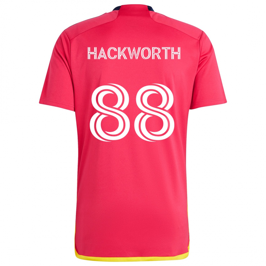 Hombre Camiseta Larsen Hackworth #88 Rojo Azul 1ª Equipación 2024/25 La Camisa Chile