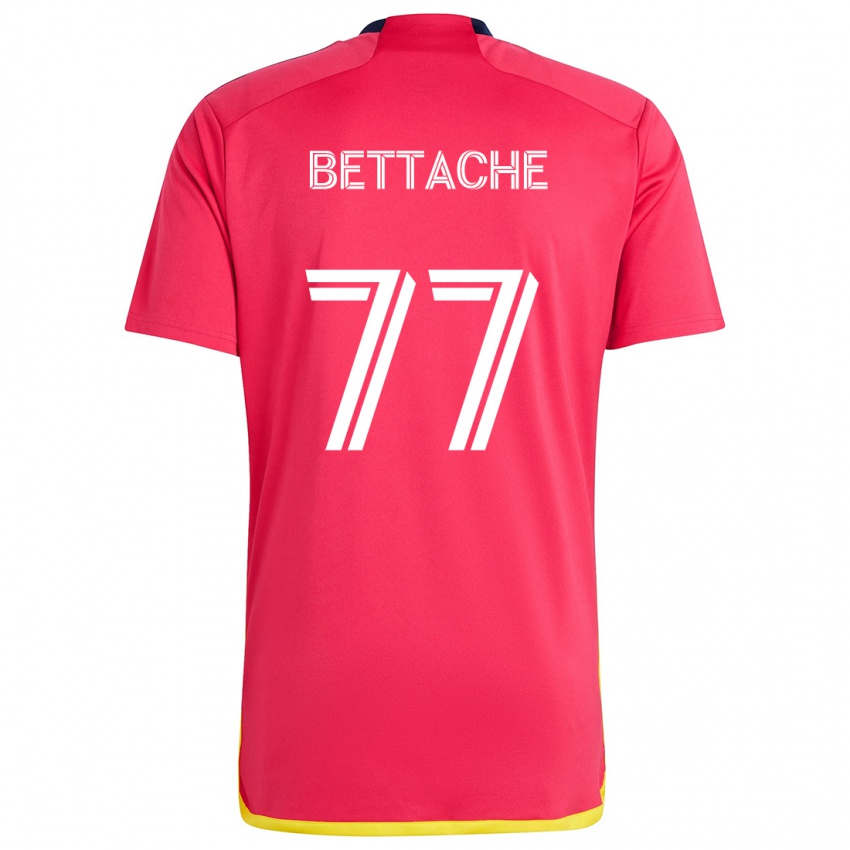 Hombre Camiseta Faysal Bettache #77 Rojo Azul 1ª Equipación 2024/25 La Camisa Chile