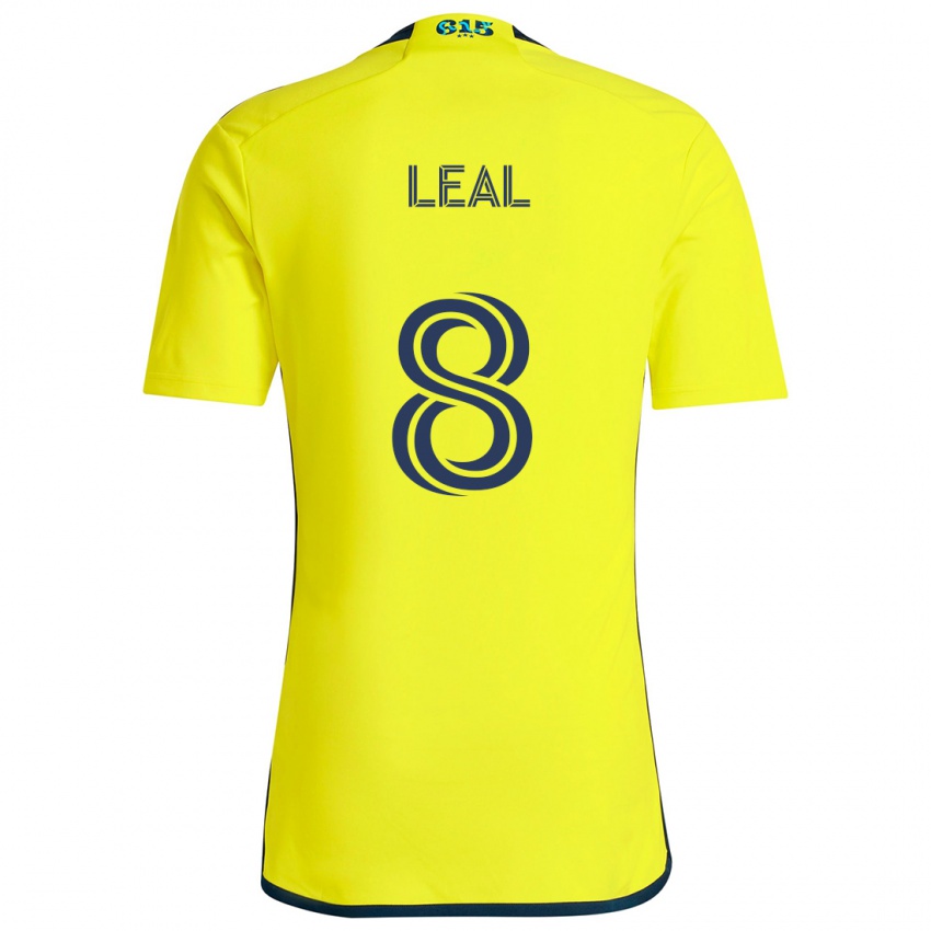 Hombre Camiseta Randall Leal #8 Amarillo Azul 1ª Equipación 2024/25 La Camisa Chile