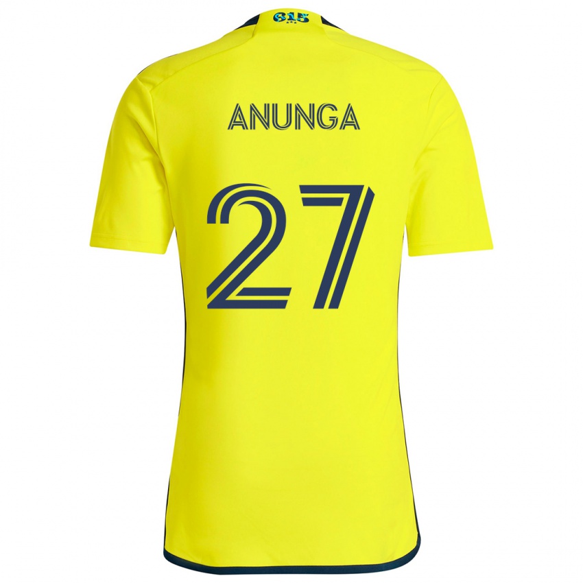 Hombre Camiseta Tah Anunga #27 Amarillo Azul 1ª Equipación 2024/25 La Camisa Chile