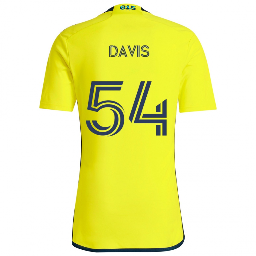 Hombre Camiseta Sean Davis #54 Amarillo Azul 1ª Equipación 2024/25 La Camisa Chile