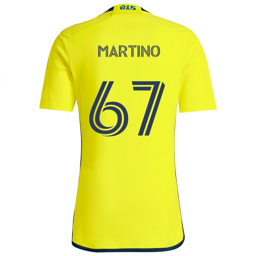 Hombre Camiseta Ben Martino #67 Amarillo Azul 1ª Equipación 2024/25 La Camisa Chile