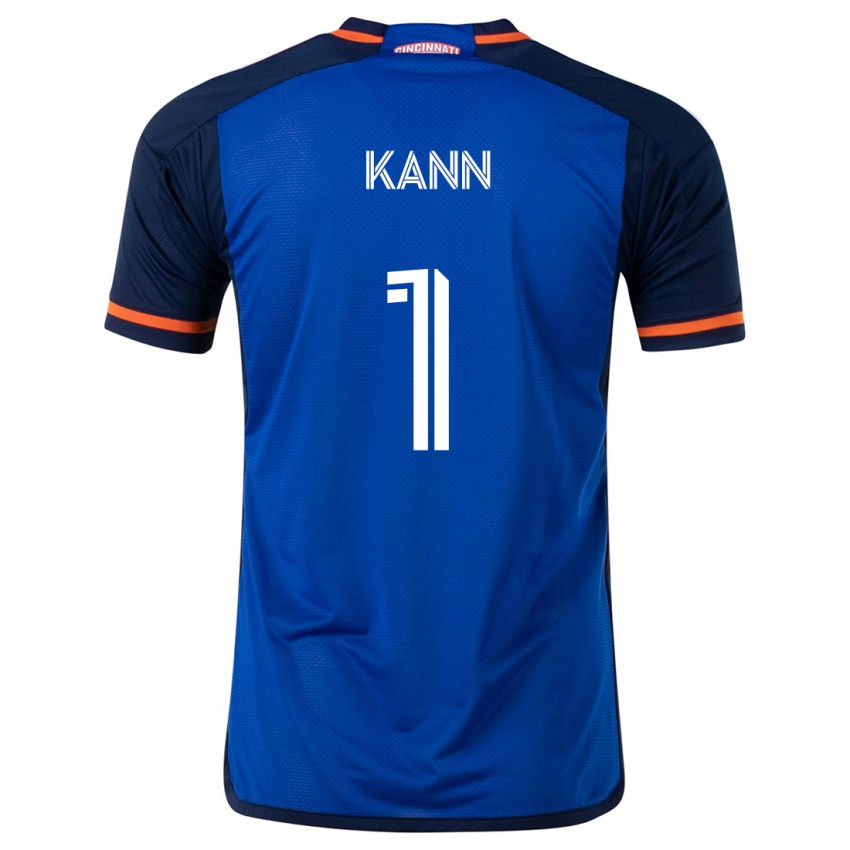 Hombre Camiseta Alec Kann #1 Azul Blanco 1ª Equipación 2024/25 La Camisa Chile