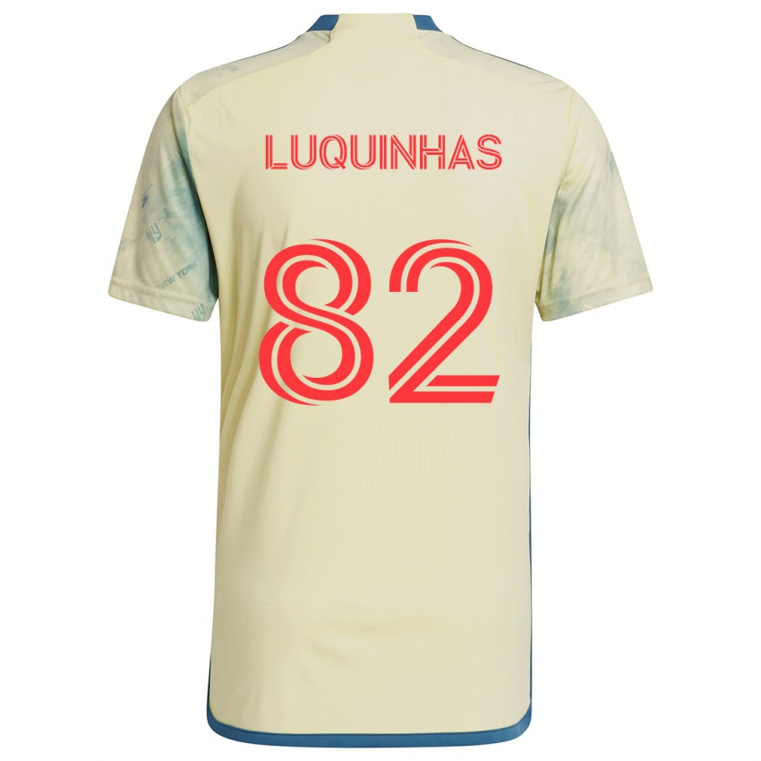 Hombre Camiseta Luquinhas #82 Amarillo Rojo Azul 1ª Equipación 2024/25 La Camisa Chile