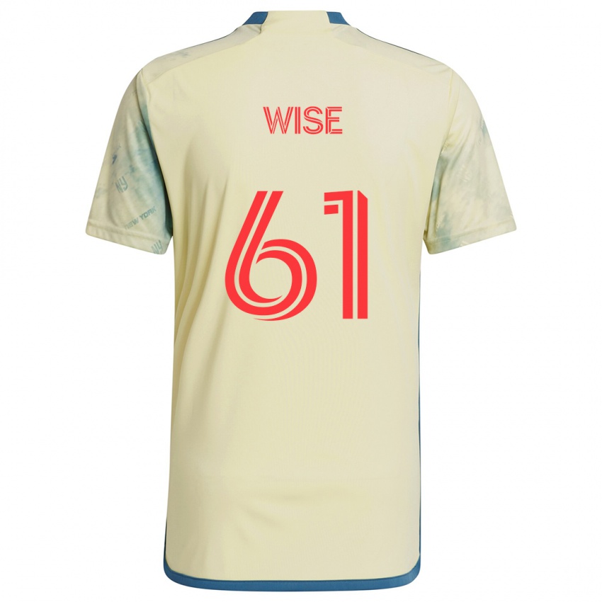 Hombre Camiseta Henry Wise #61 Amarillo Rojo Azul 1ª Equipación 2024/25 La Camisa Chile