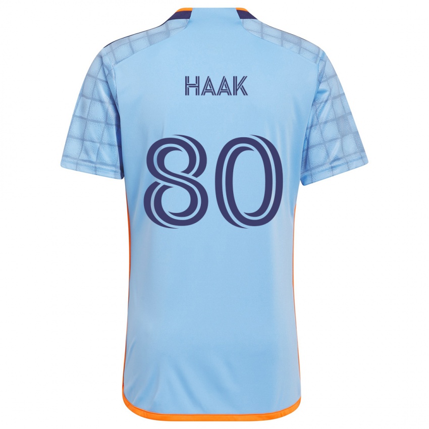 Hombre Camiseta Justin Haak #80 Azul Naranja 1ª Equipación 2024/25 La Camisa Chile