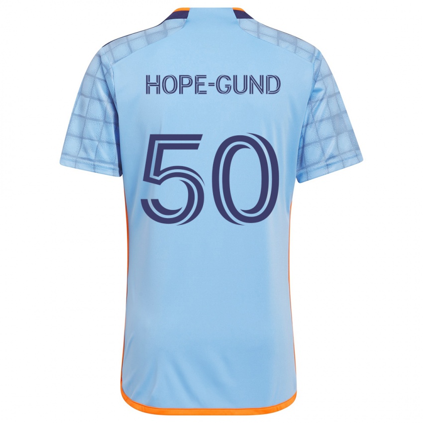 Hombre Camiseta Kofi Hope-Gund #50 Azul Naranja 1ª Equipación 2024/25 La Camisa Chile