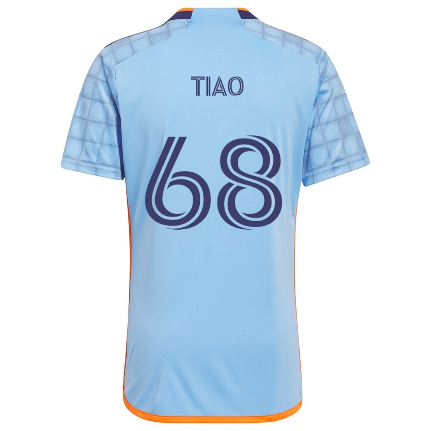 Hombre Camiseta Christopher Tiao #68 Azul Naranja 1ª Equipación 2024/25 La Camisa Chile