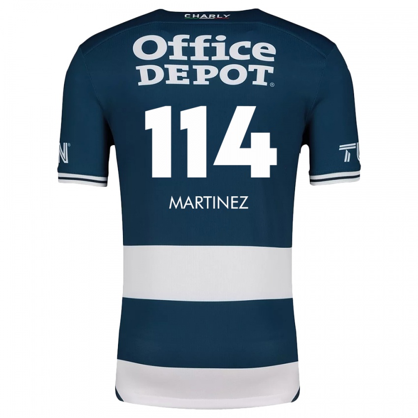 Hombre Camiseta Jesús Martínez #114 Azul Blanco 1ª Equipación 2024/25 La Camisa Chile