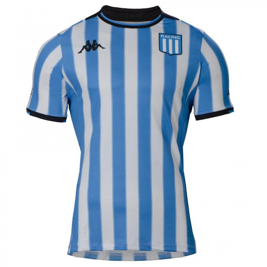 Hombre Camiseta Mateo Martínez #0 Azul Blanco Negro 1ª Equipación 2024/25 La Camisa Chile