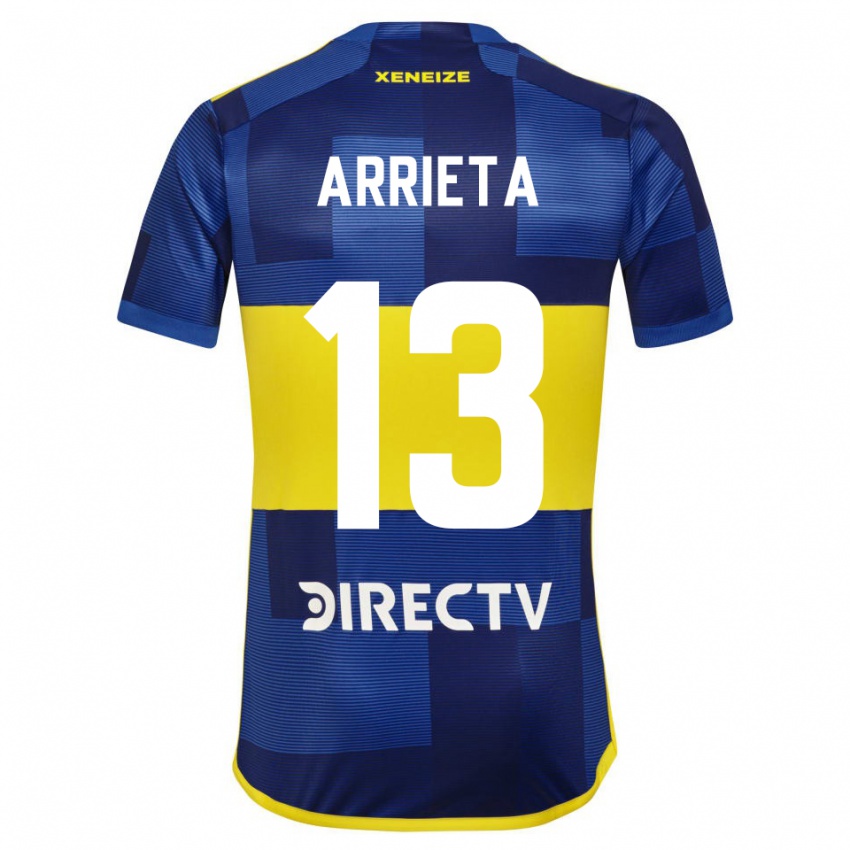 Hombre Camiseta Thomas Arrieta #13 Azul Amarillo 1ª Equipación 2024/25 La Camisa Chile