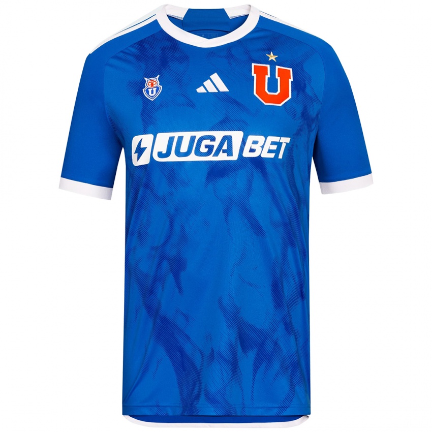 Hombre Camiseta Jeison Fuentealba #27 Azul Blanco 1ª Equipación 2024/25 La Camisa Chile