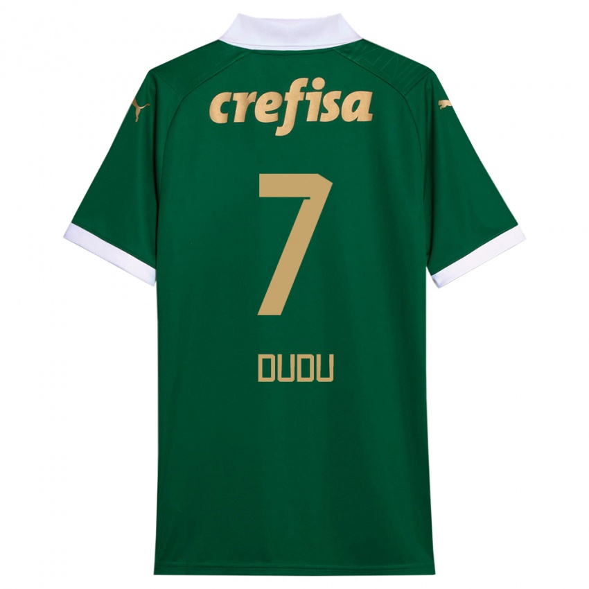 Hombre Camiseta Dudu #7 Verde Blanco 1ª Equipación 2024/25 La Camisa Chile