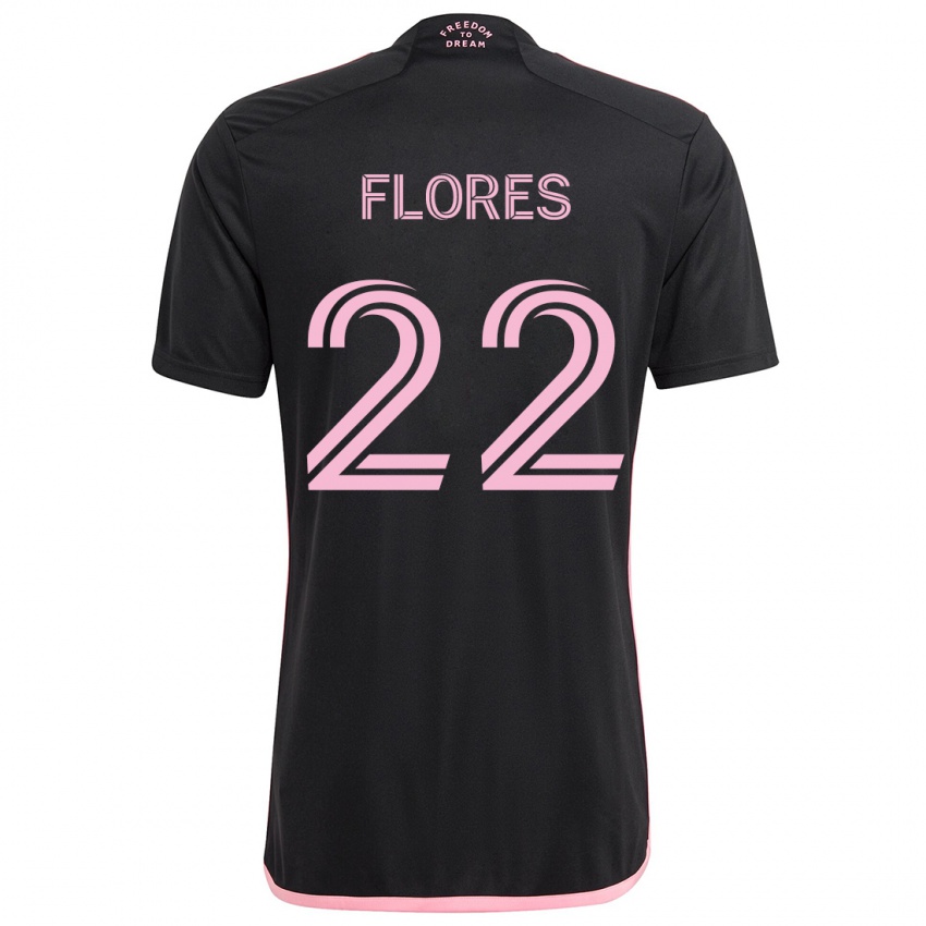 Hombre Camiseta Alejandro Flores #22 Negro 2ª Equipación 2024/25 La Camisa Chile