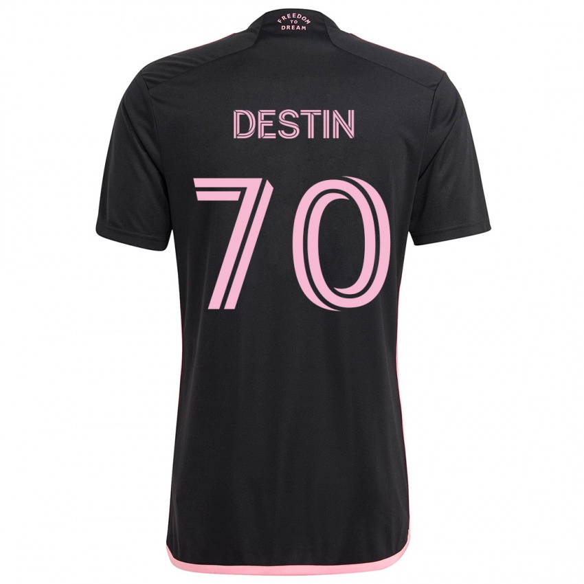 Hombre Camiseta Bryan Destin #70 Negro 2ª Equipación 2024/25 La Camisa Chile