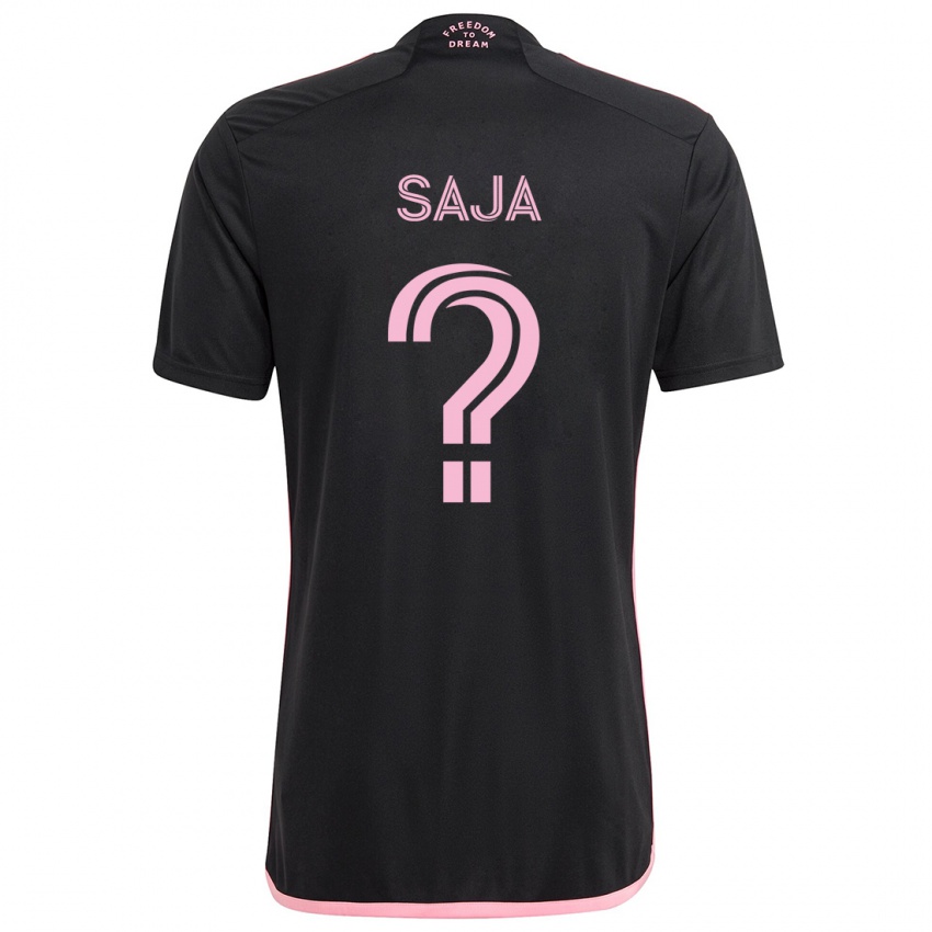 Hombre Camiseta Mateo Saja #0 Negro 2ª Equipación 2024/25 La Camisa Chile