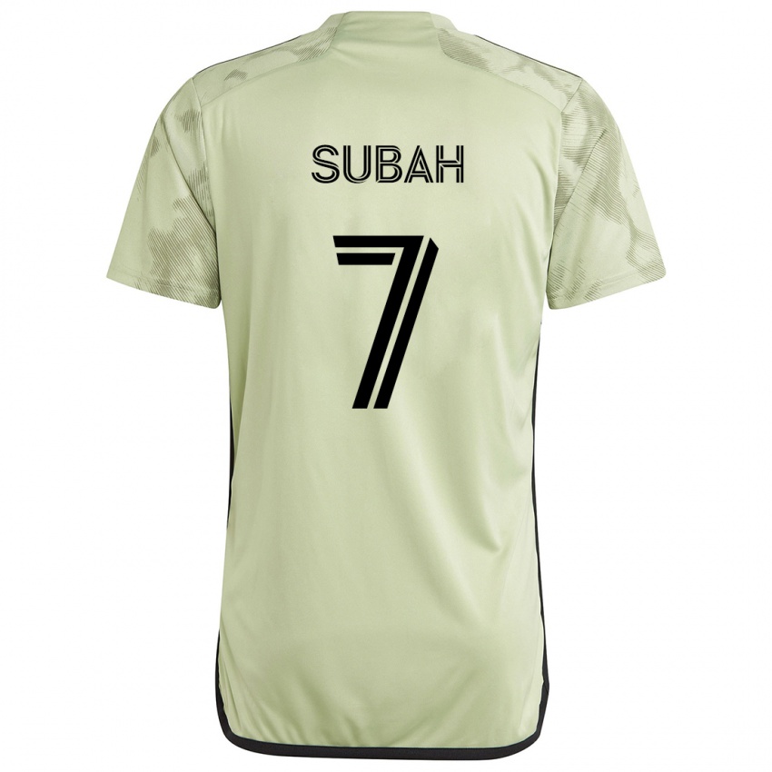 Hombre Camiseta Yekeson Subah #7 Verde Claro 2ª Equipación 2024/25 La Camisa Chile