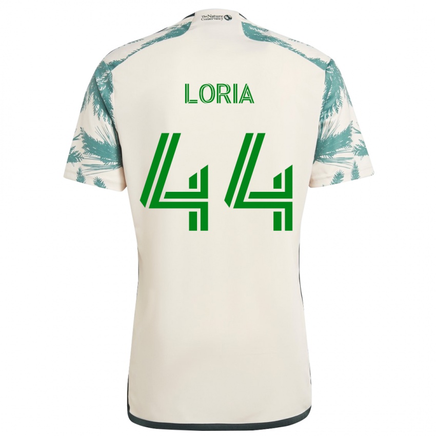 Hombre Camiseta Marvin Loría #44 Beige Marrón 2ª Equipación 2024/25 La Camisa Chile