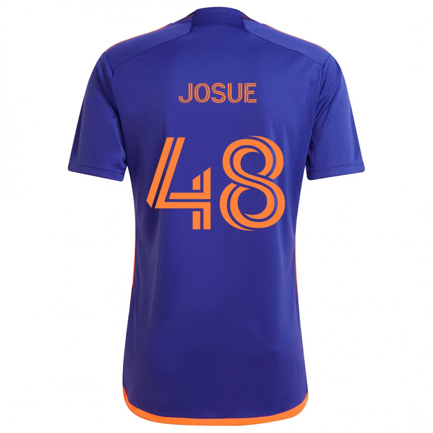 Hombre Camiseta Josué #48 Púrpura Naranja 2ª Equipación 2024/25 La Camisa Chile