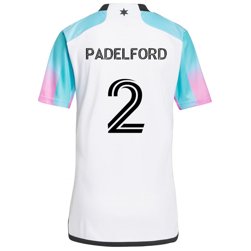 Hombre Camiseta Devin Padelford #2 Blanco Azul Negro 2ª Equipación 2024/25 La Camisa Chile