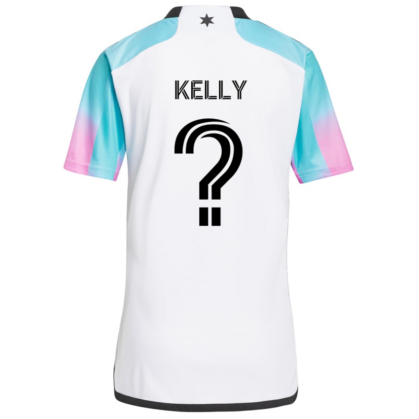 Hombre Camiseta Oliver Kelly #0 Blanco Azul Negro 2ª Equipación 2024/25 La Camisa Chile