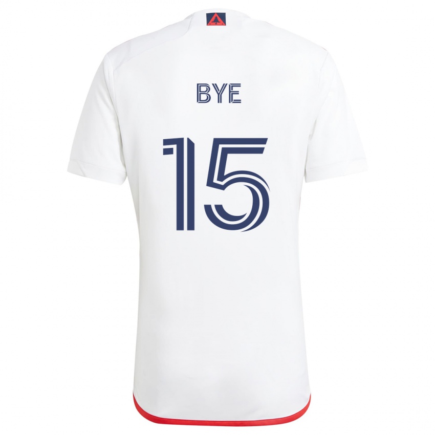 Hombre Camiseta Brandon Bye #15 Blanco Rojo 2ª Equipación 2024/25 La Camisa Chile