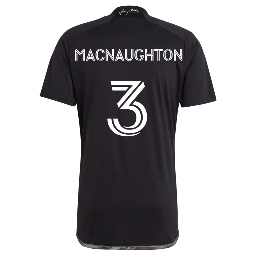 Hombre Camiseta Lukas Macnaughton #3 Negro 2ª Equipación 2024/25 La Camisa Chile