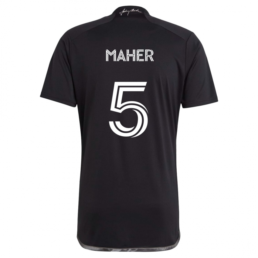 Hombre Camiseta Jack Maher #5 Negro 2ª Equipación 2024/25 La Camisa Chile