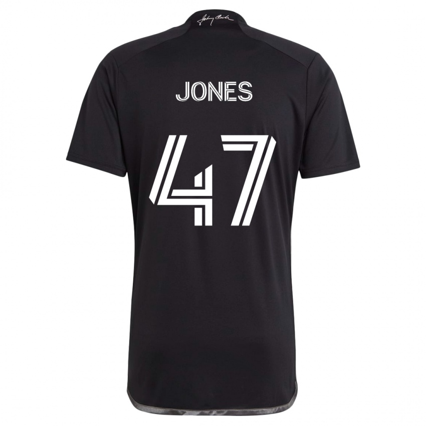 Hombre Camiseta Isaiah Jones #47 Negro 2ª Equipación 2024/25 La Camisa Chile