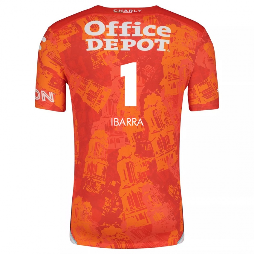 Hombre Camiseta Fabiola Ibarra #1 Naranja Blanco 2ª Equipación 2024/25 La Camisa Chile