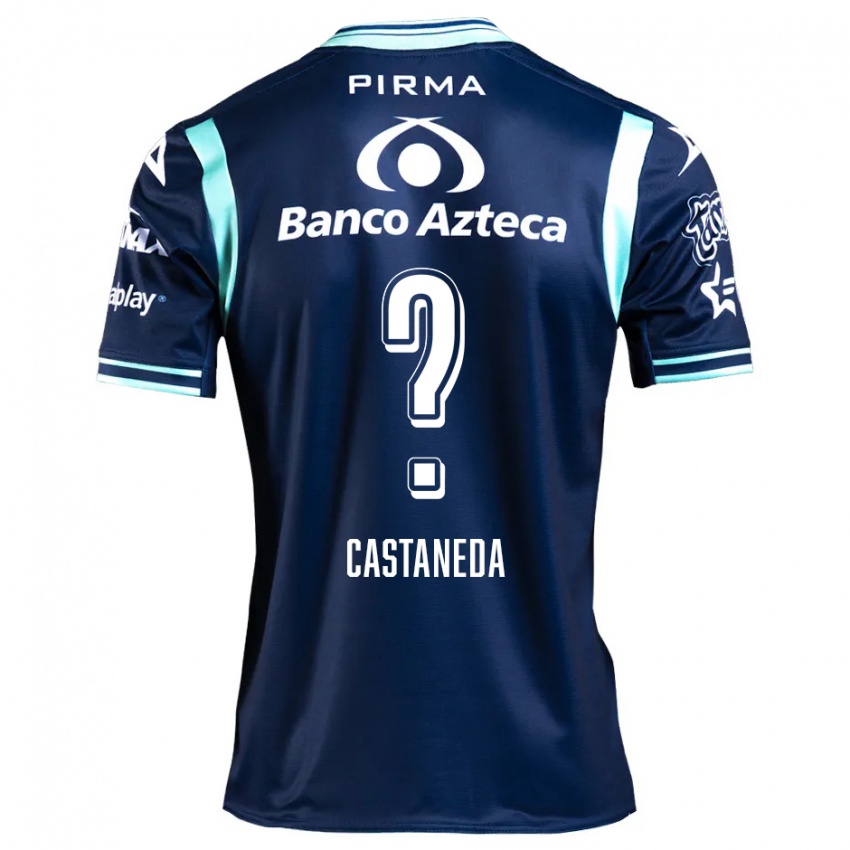 Hombre Camiseta Christian Castañeda #0 Azul Marino 2ª Equipación 2024/25 La Camisa Chile