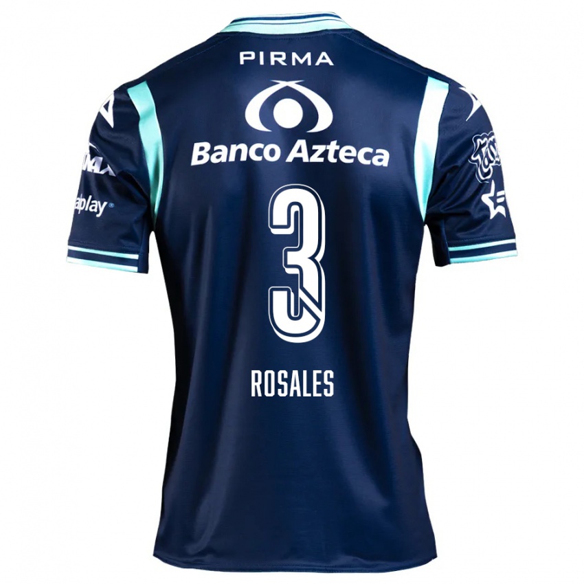 Hombre Camiseta Fátima Rosales #3 Azul Marino 2ª Equipación 2024/25 La Camisa Chile