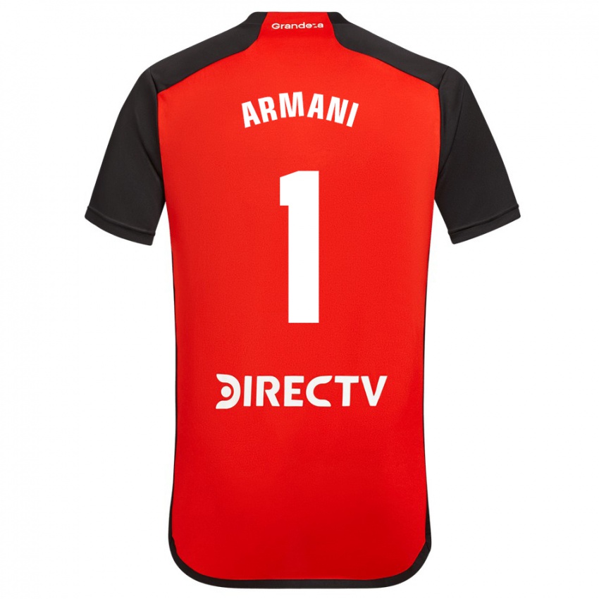 Hombre Camiseta Franco Armani #1 Rojo Negro Blanco 2ª Equipación 2024/25 La Camisa Chile