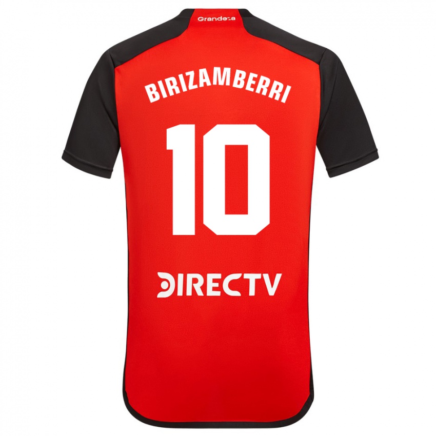 Hombre Camiseta María Carolina Birizamberri Rivero #10 Rojo Negro Blanco 2ª Equipación 2024/25 La Camisa Chile