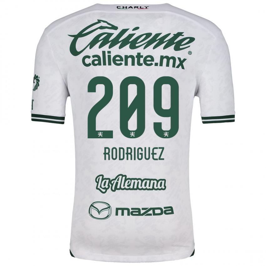 Hombre Camiseta Víctor Rodríguez #209 Blanco Verde 2ª Equipación 2024/25 La Camisa Chile