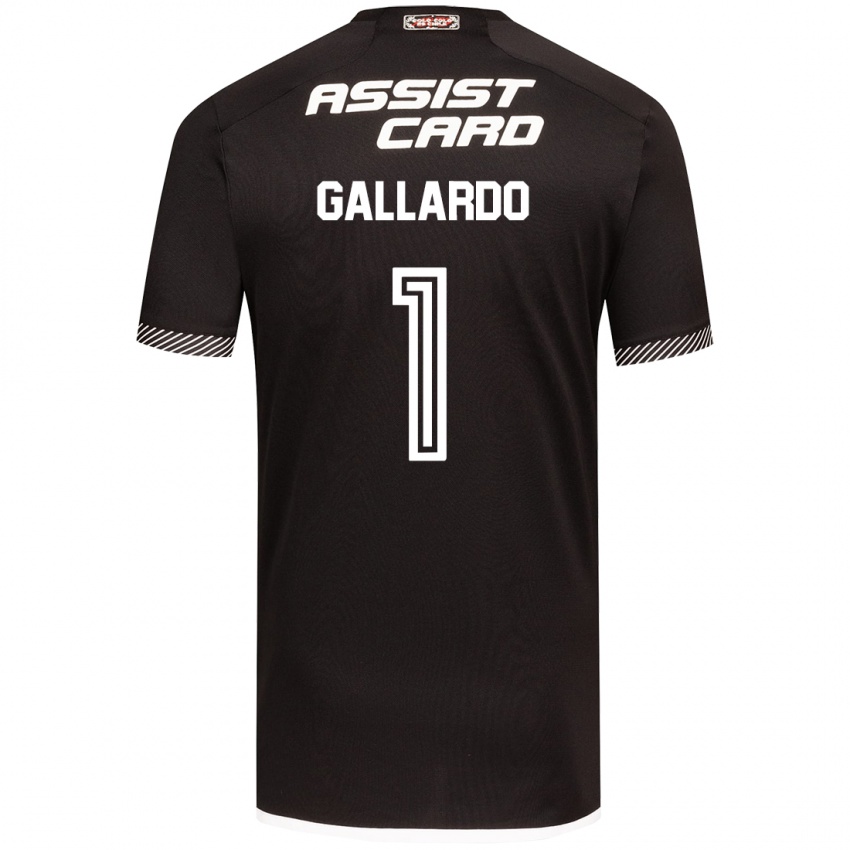 Hombre Camiseta Alexia Gallardo #1 Blanco Negro 2ª Equipación 2024/25 La Camisa Chile